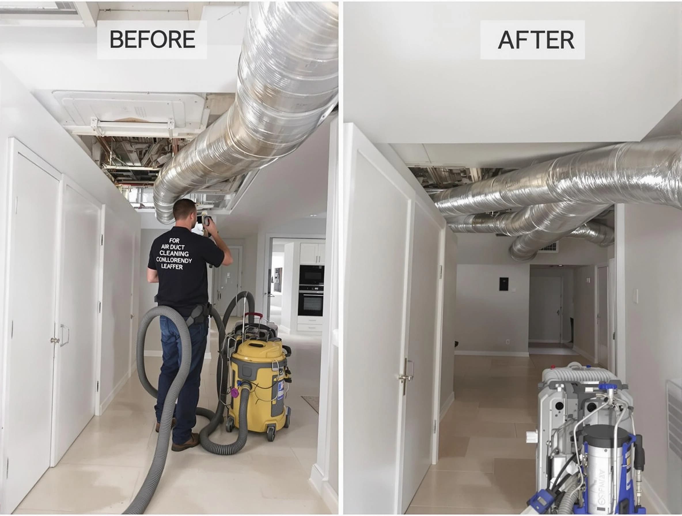 Laurel Air Duct Cleaning professional performing thorough air duct cleaning in Laurel
