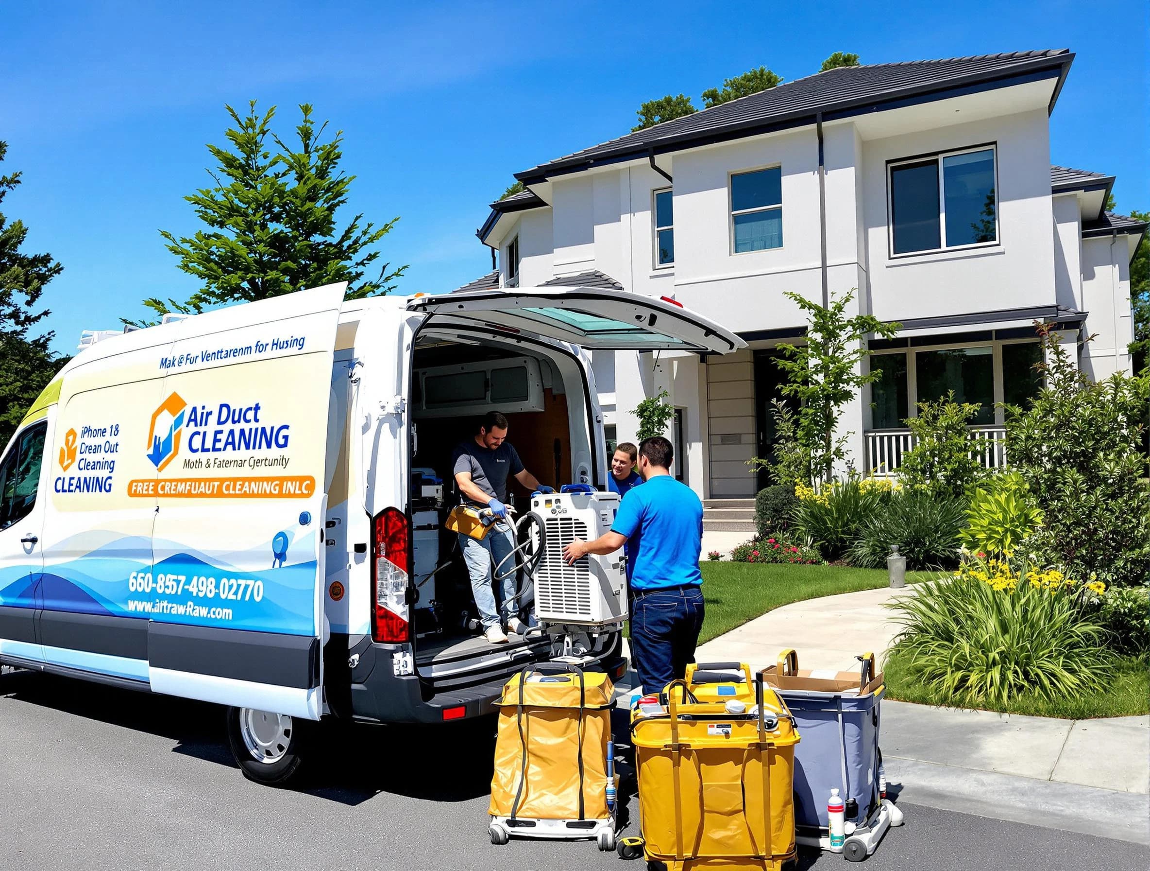 Laurel Air Duct Cleaning technician performing professional air duct cleaning in Laurel