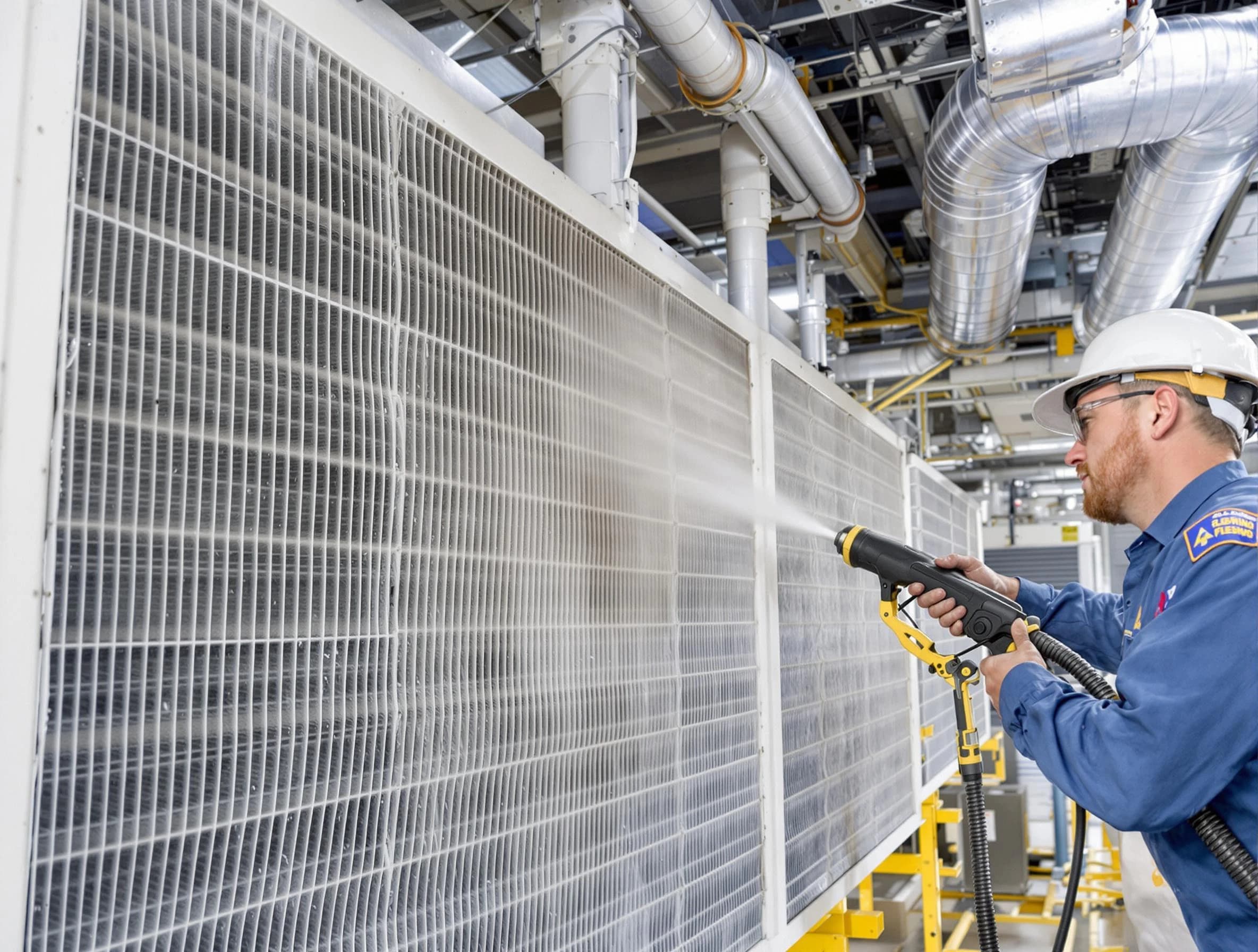 Professional commercial coil cleaning by Laurel Air Duct Cleaning in Laurel