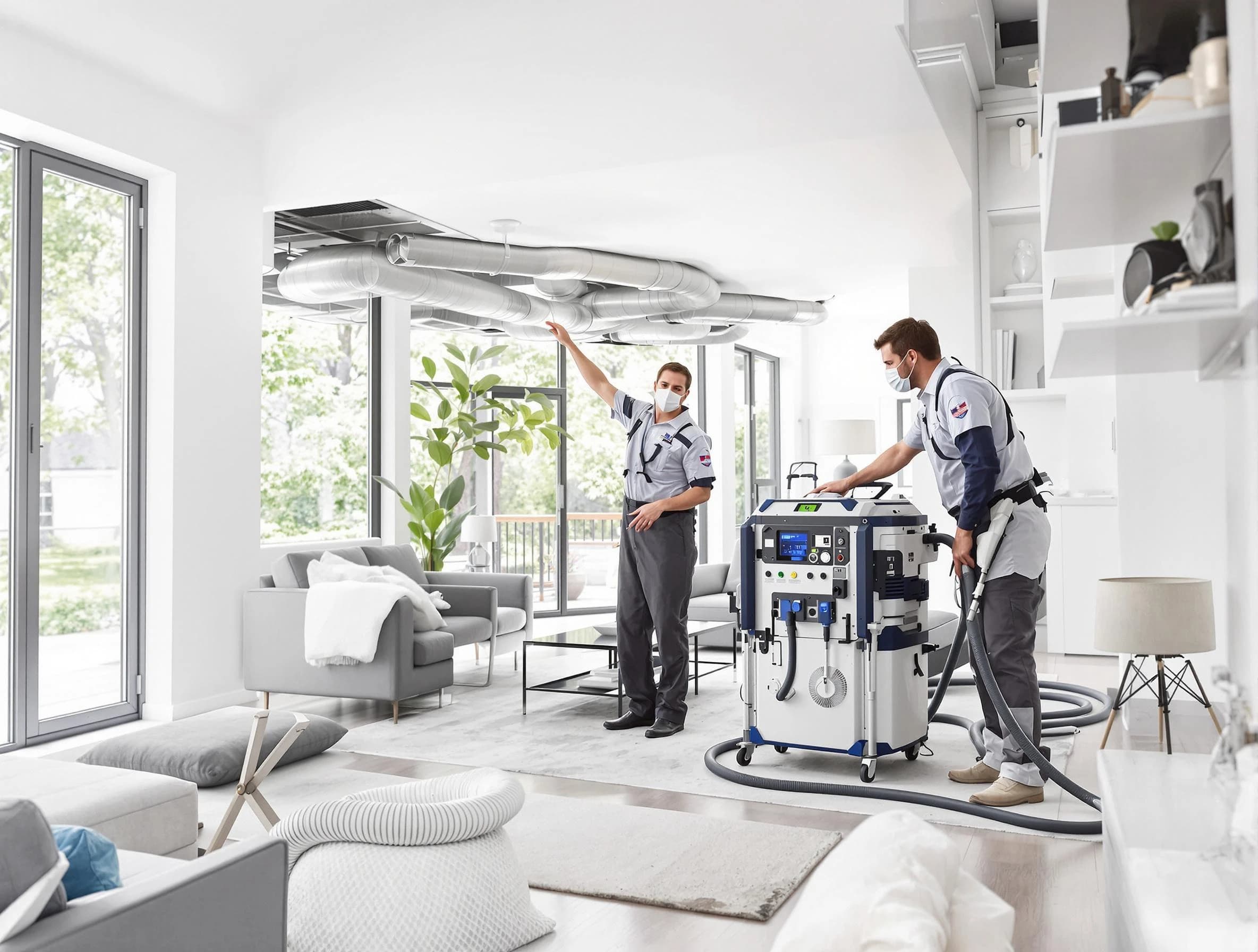 Laurel Air Duct Cleaning professional conducting pure air duct cleaning with state-of-the-art equipment in Laurel