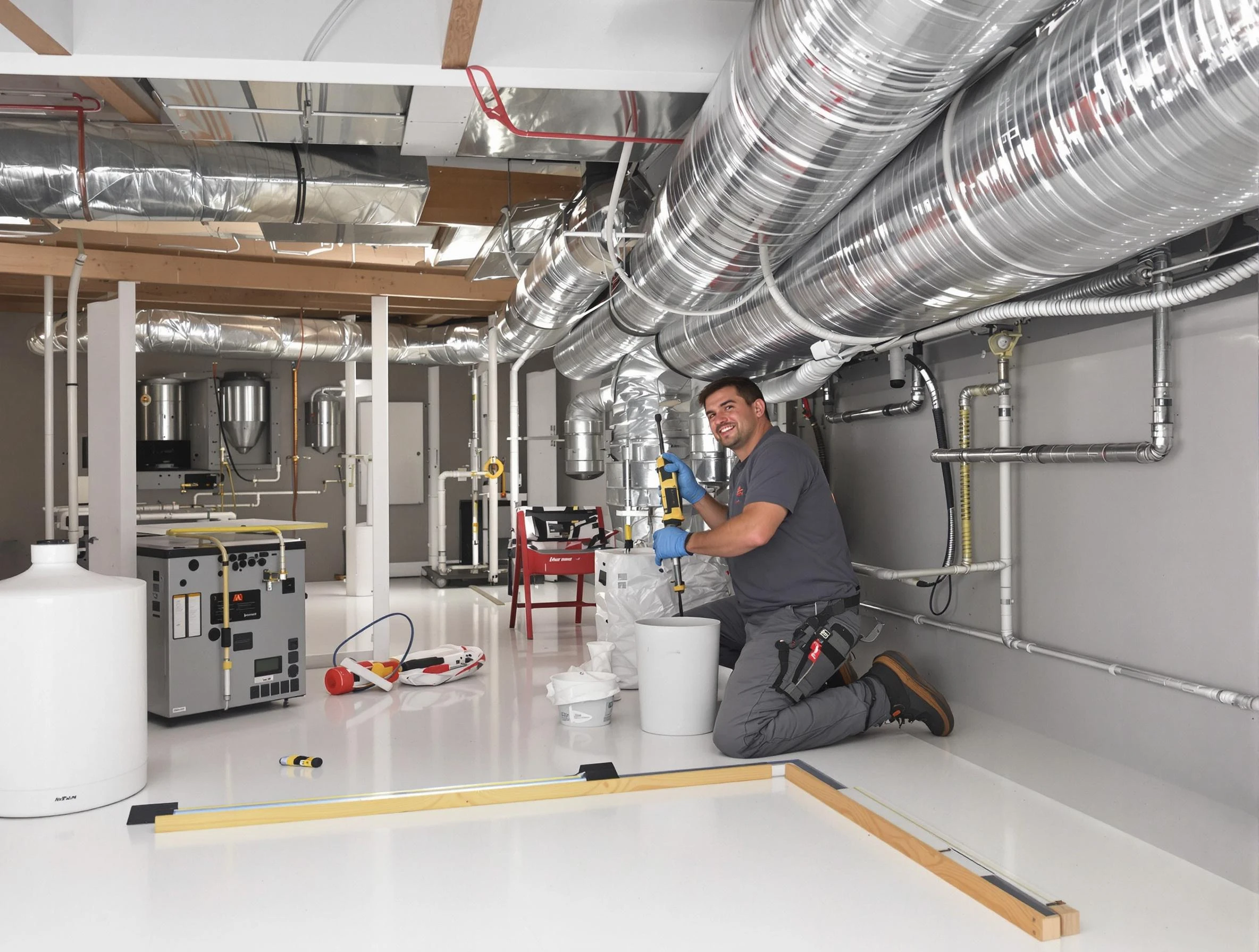 Professional duct sealing service by Laurel Air Duct Cleaning in Laurel