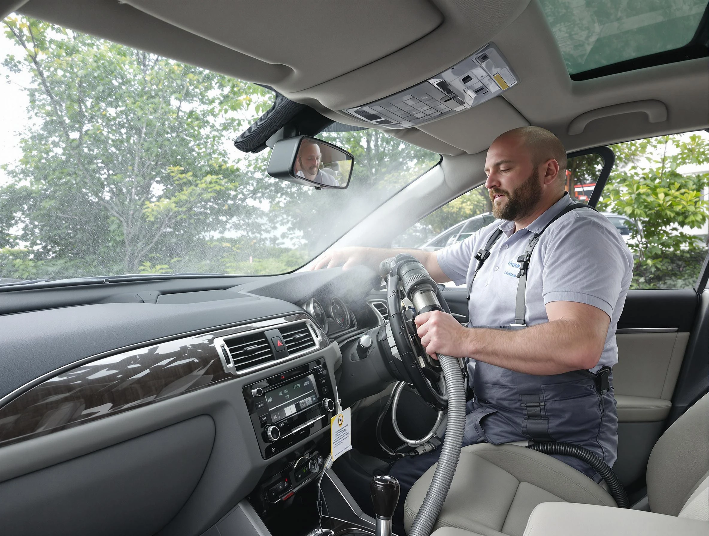 Laurel Air Duct Cleaning specialist performing professional car duct cleaning in Laurel