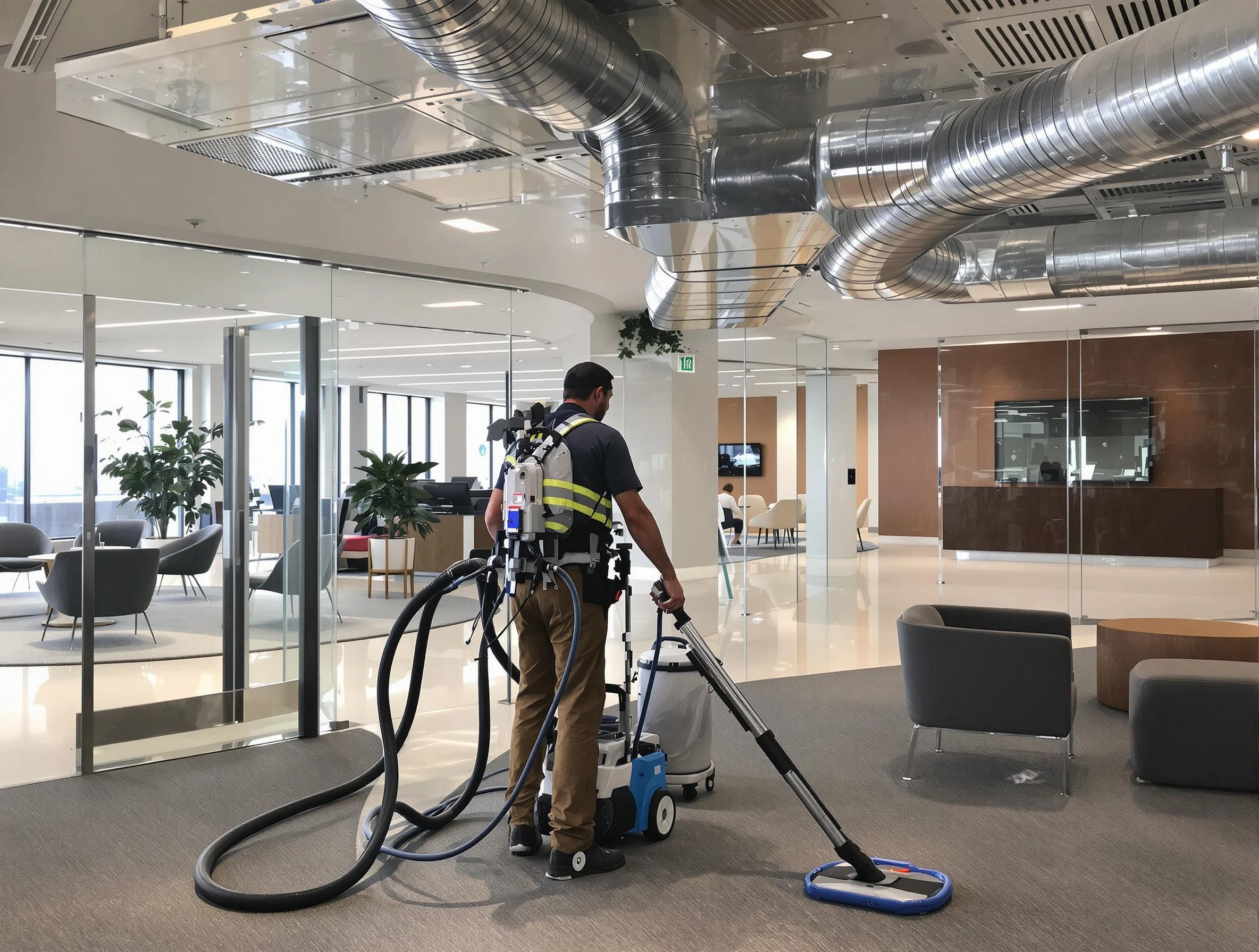Commercial duct cleaning service by Laurel Air Duct Cleaning in Laurel